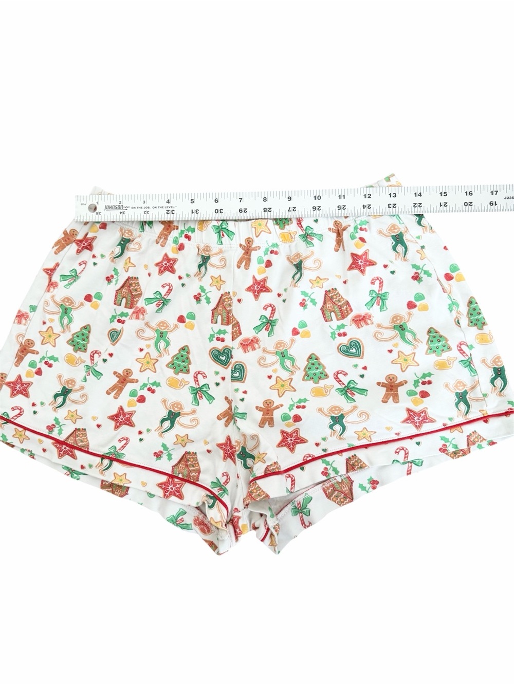 ROLLER RABBIT Gingerbread Polo Party Pajama Short Set - Like New, Medium - Picture 10 of 14